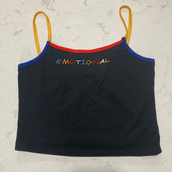 SOLD Emotional Crop Top Tank - Picture 2 of 3